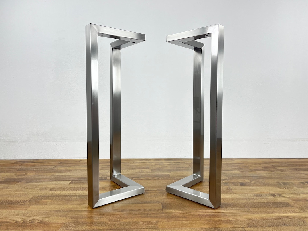 Stainless Steel Bracket Table Legs , 26"- 30" H , 14" W , Table Base ...