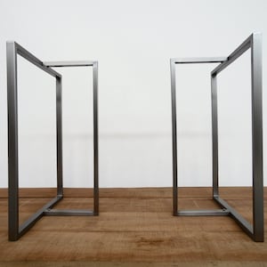 STAINLESS STEEL Trestle Dining Table Legs Set of 2 | T Shaped Modern Table Legs by Balasagun | DIY |