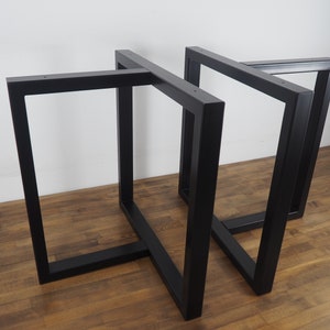 T-Look Steel Trestle Table Legs – 28” H x 28” W x 16” Base | Height Options 26”-30” | Kitchen Dining Design | Set of 2 by BALASAGUN