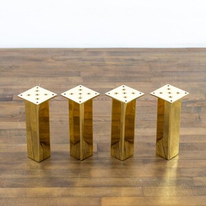 BRASS Sofa Legs | Furniture Legs | COFFEE Table Legs, Height 16”-20” Set(4) | Vanity | Dressers | MINUS by Balasagun image 3