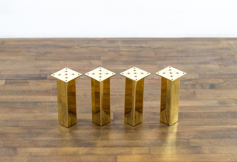 BRASS Sofa Legs | Furniture Legs | COFFEE Table Legs, Height 16”-20” Set(4) | Vanity | Dressers | MINUS by Balasagun image 3