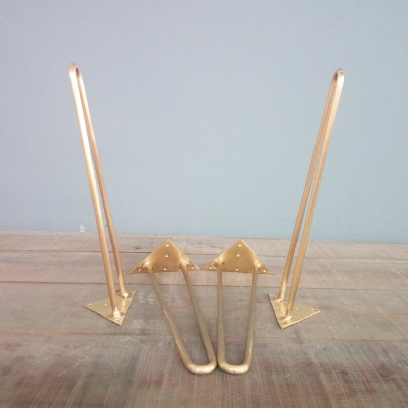 Brass Hairpin Coffee Table Legs 22 End Table Legs Metal Etsy
