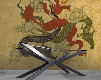 Base de mesa de comedor, 28" de alto x 24" de ancho x 72" de largo Base de mesa EJDER, 25"-30" Diseño de Balsagun