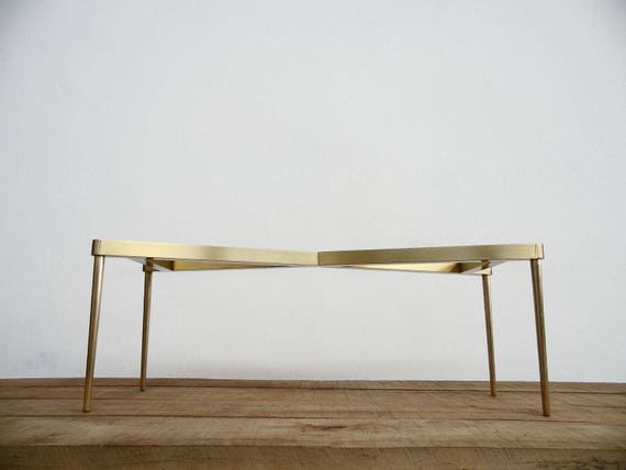 Modern Brass Coffe Table Base 16 H X 16 W X 42 L BITLIS Coffe