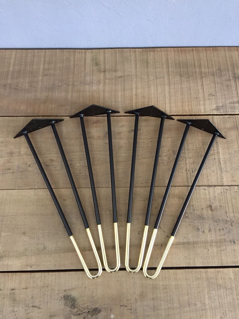 Brass Steel Modern Coffee Table Legs Hairpin Table Legs Etsy New Zealand