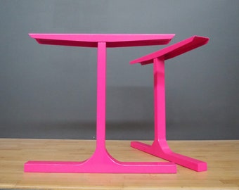 Modern Metal Dining Table Legs , 28" BESIK - Single Bar Table Legs, 28" Width Base,height 25” - 30” Set (2)