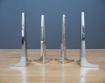 Chrome Coffee Table Legs: 10" Metal Furniture Legs, Set of 4