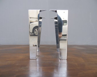 Furniture Legs, 12" Angle Stainless Steel Tapered Table Legs, HEIGHT 5" - 15" SET(4) | Coach |  Daybed | End Table | Sofa | Ottoman | DIY