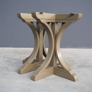 Modern Dining Table Legs | Handmade | REY-SELCUK Steel Table Legs | Customizable Height 26”-30” Set(2) | Collectible Design By BALASAGUN