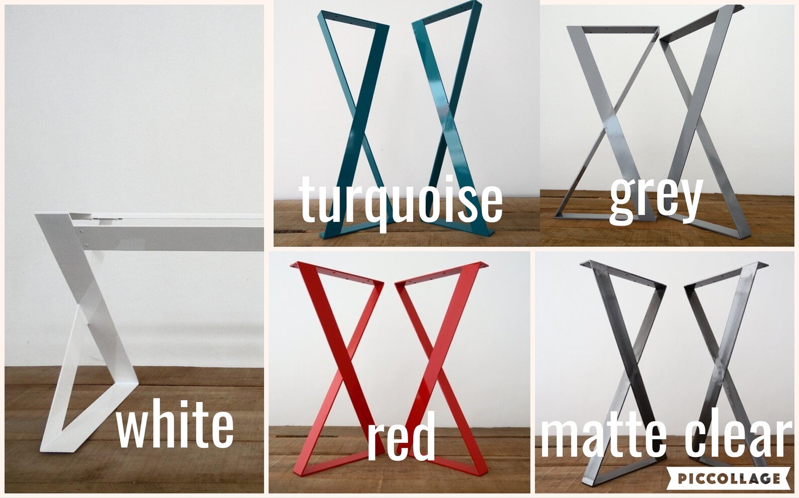 Metal Table Legs Counter Height Table Legs Iron Wide Flat Etsy