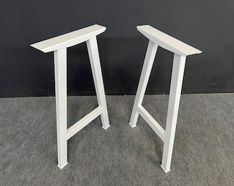 Counter Height Metal Table Legs, 35” A-Frame Table Legs, Height 31”- 35", Set of 2 - Design by Balasagun