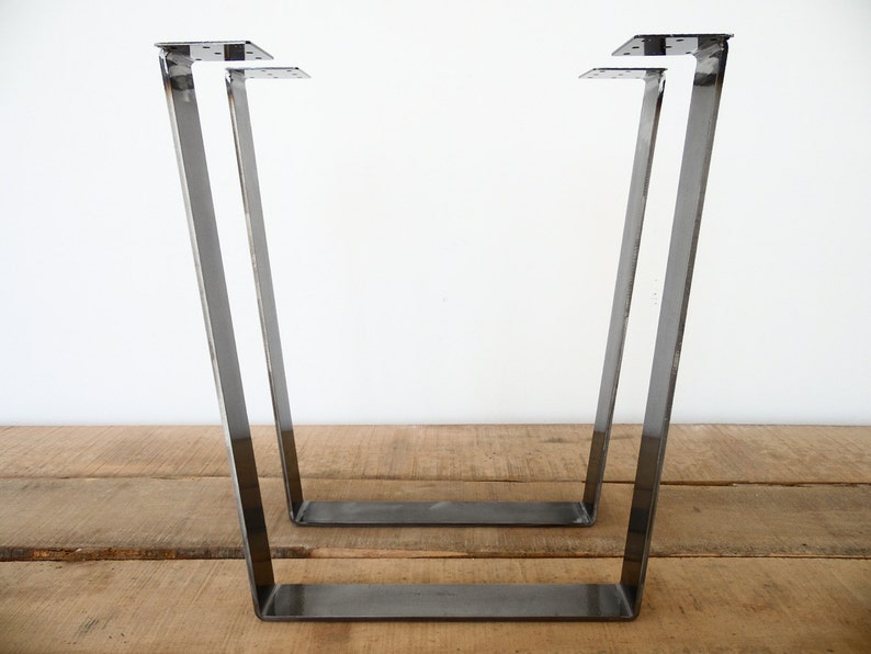 Metal Dining Table Legs 28 Trapezoid Table Legs Flat Etsy