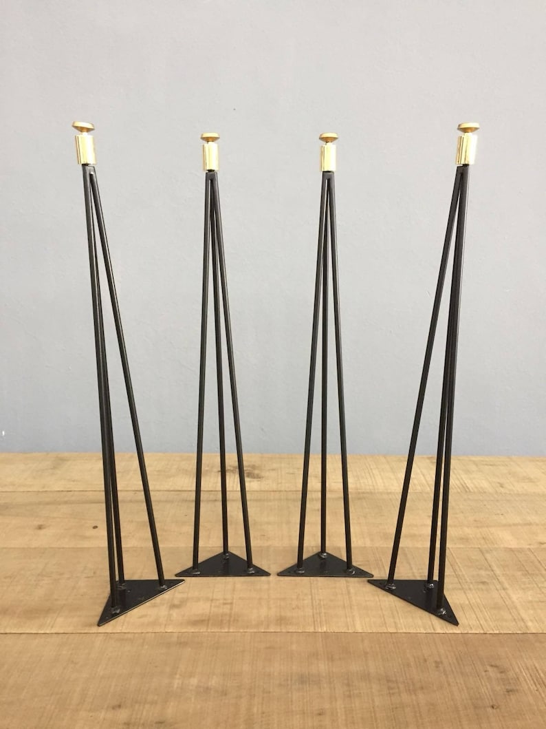 Hairpin Table Legs 28 3PINGold Table Legs Height Etsy