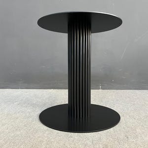 DIZDAR Round Table Base | Fluted Flow Design Table Pedestal | 28&quot; H x 24&quot; D | Height 26” - 30” | Modern Table Pedestal by Balasagun