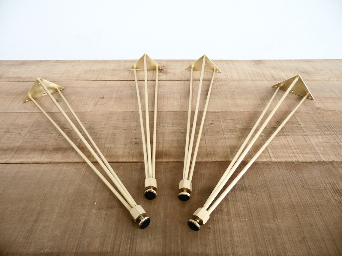 Brass Hairpin Legs for Mid Century Modern Coffee Tables Etsy