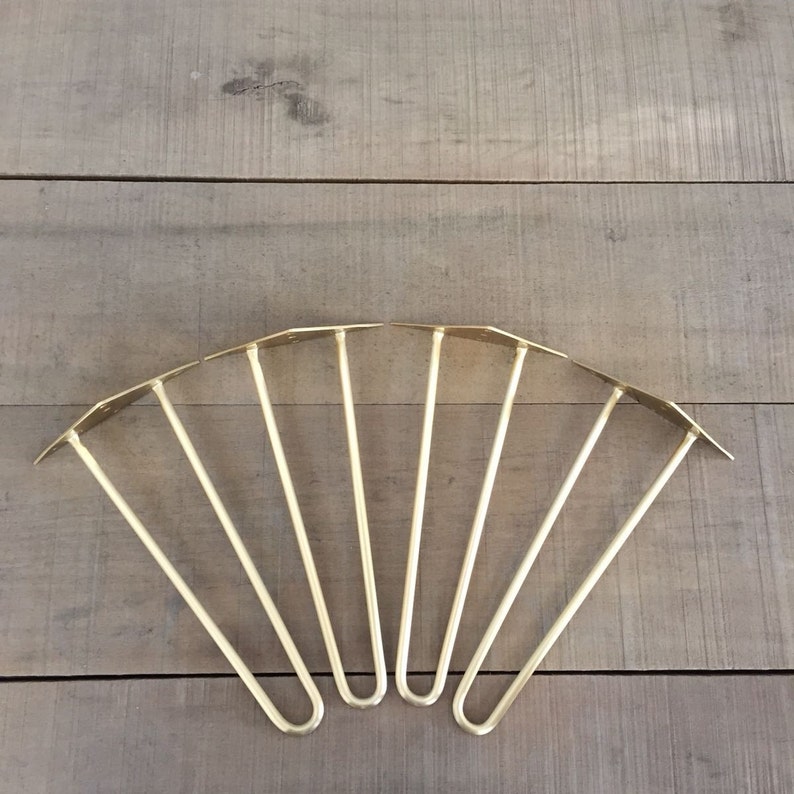 Brass Hairpin Coffee Table Legs 22 End Table Legs Metal Etsy