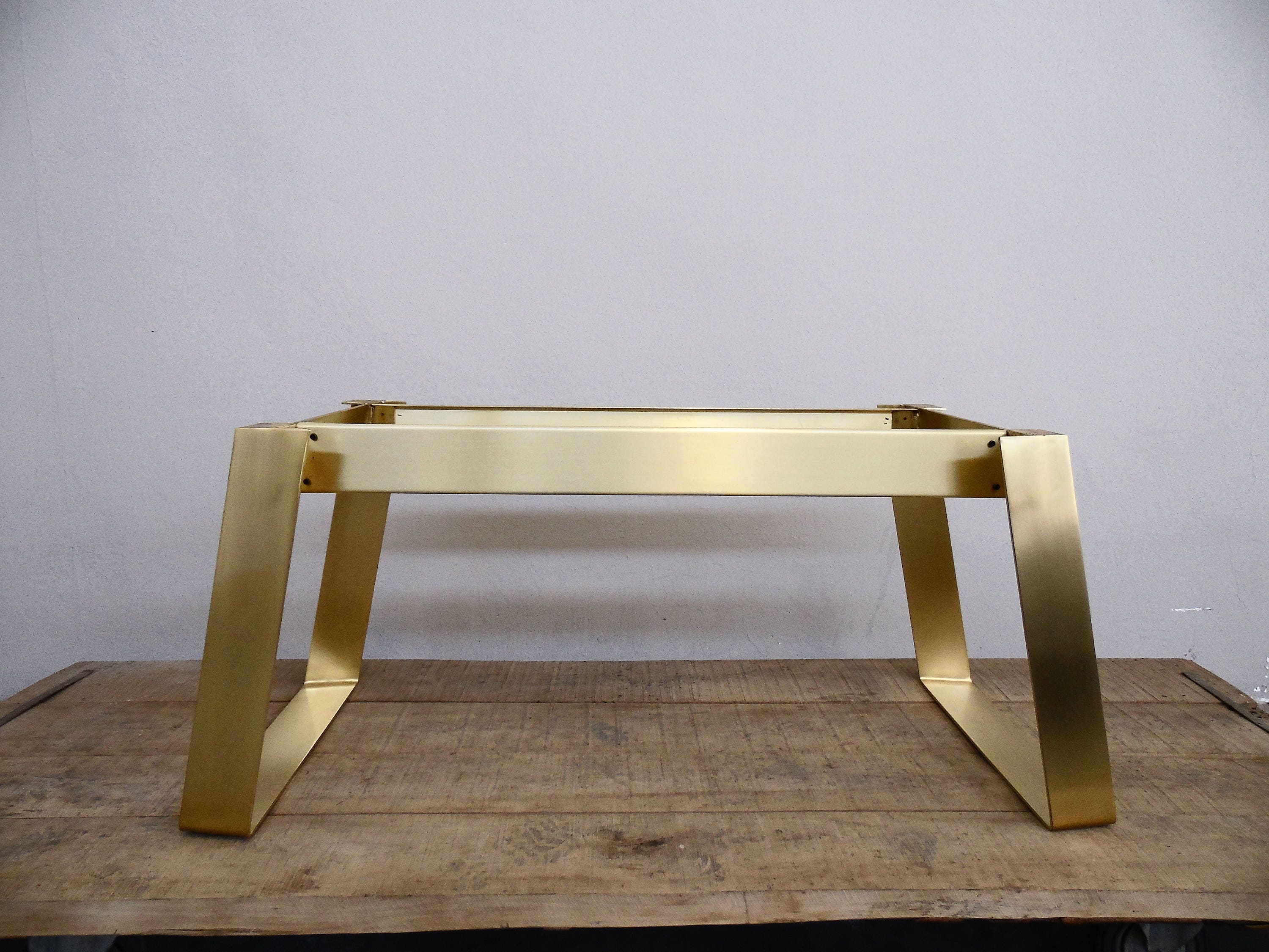 Brass dining on sale table base