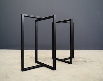 Steel Counter Height Table Legs, T-Look Table Trestle (Set of 2)