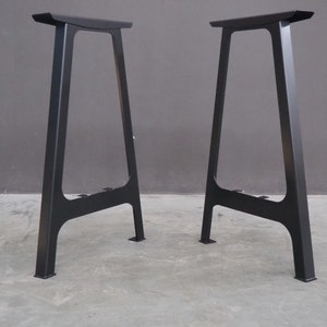 Flat Steel Bar Table Legs , Bar Height A-Frame Table Legs, Height 36" - 40" Set(2) image 8
