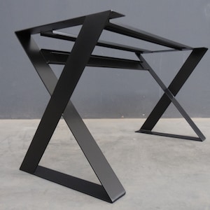 Thekentischbasis, Hochleistungsstahltischbeine / X-Rahmen-Tischbasis 35 Zoll H x 24 Zoll B x 52 Zoll L - Design By Balasagun - KUNDENGESTELLT