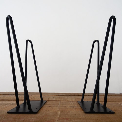 Metal Table Legs 16 Twin Hairpin Bench Legs Height Etsy