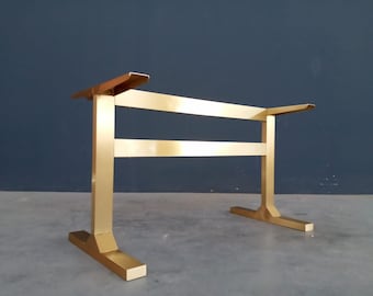 Brass Table Base *Vintage Style *| (28" H x 24" W x 52" L ) BESIK  Table Base by Balasagun ( Height 26" to 30” )