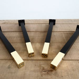 Metal Table Legs , 40&quot; Steel Post-G Table Legs , Multi Metal,height 36” - 40” Set(4)