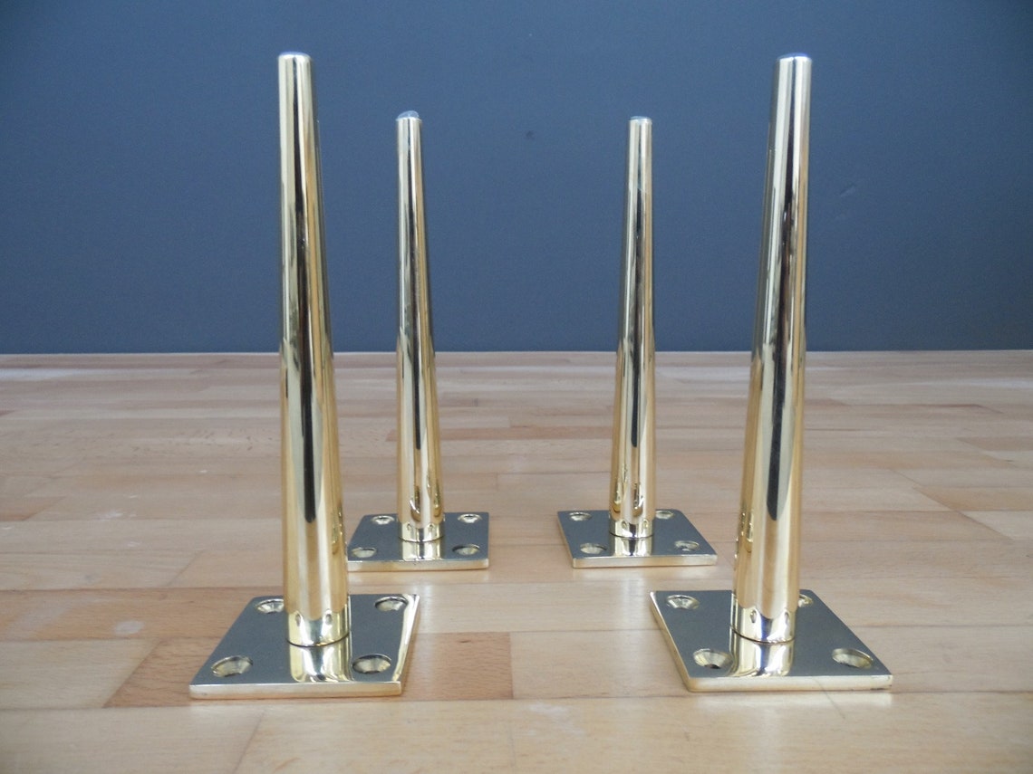 Brass Coffee Table Legs 16 BITLIS Tapered Table Legs Etsy