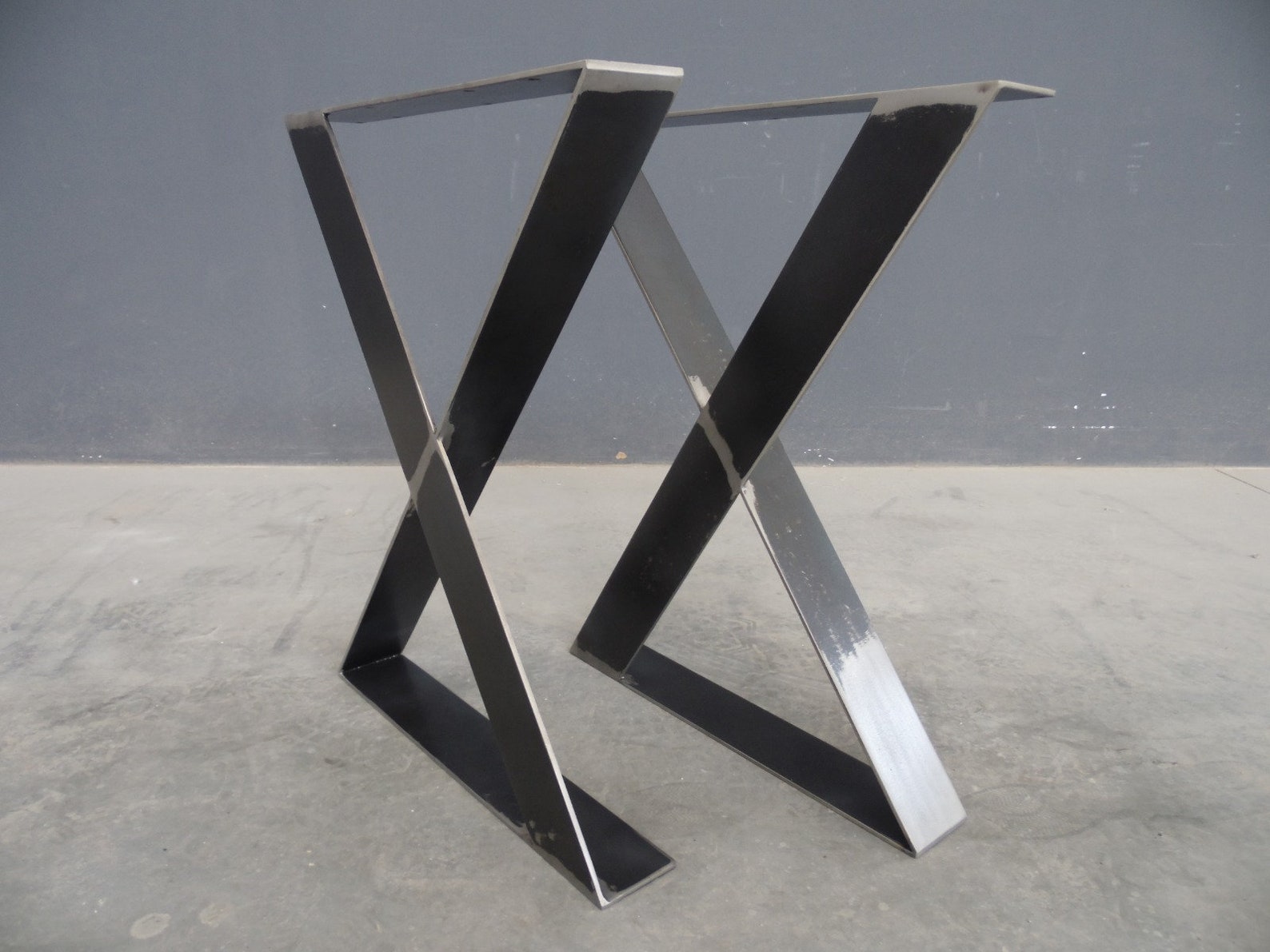 Metal Table Legs Counter Height Table Legs Iron Wide Flat Etsy