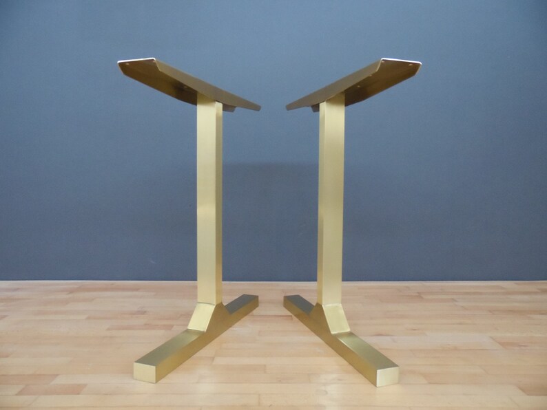 Modern Vintage Custom Brass Table Legs 28 BESIK Gold Etsy