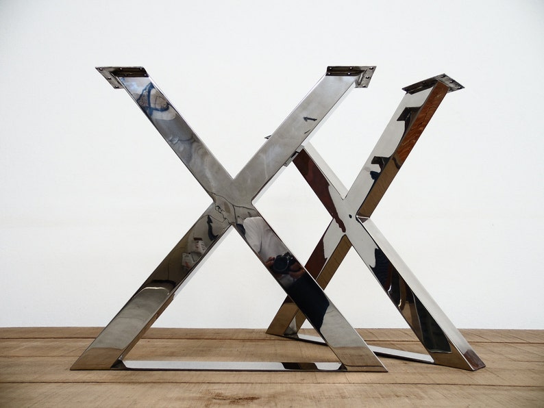 Steel Dining X Shaped Custom Table Legs Metal 28 | Etsy