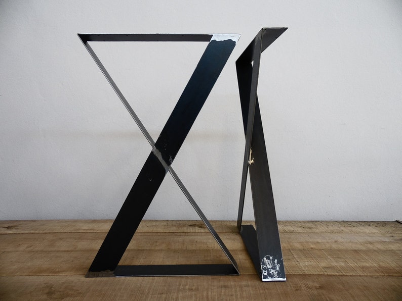 Metal Table Legs Counter Height Table Legs Iron Wide Flat Etsy