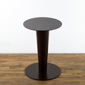 Modern Round Steel Table Base – 28” Height | TULIP Pedestal for Dining and Banquette Tables | Custom Size & Color Options