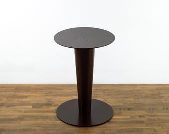 Modern Round Steel Table Base – 28” Height | TULIP Pedestal for Dining and Banquette Tables | Custom Size & Color Options