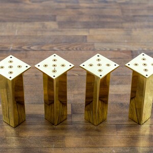BRASS Sofa Legs | Furniture Legs | COFFEE Table Legs, Height 16”-20” Set(4) | Vanity | Dressers | MINUS by Balasagun image 4