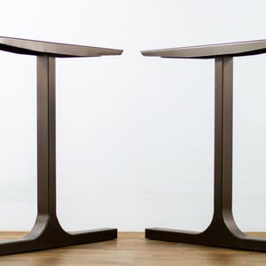 Modern Metal Table Legs – BESIK Single Bar Dining Table Base – 28" Steel Legs – Customizable Height – Industrial Table Frame Set of 2