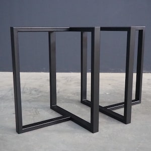 Metalowe nogi do stołu jadalnego | Nogi do stołu TRESTLE | Zestaw 2 sztuk | Nogi do stołu KITCHEN - Projekt Balasagun