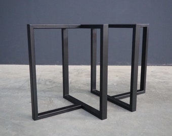 Steel Table Legs – 28&quot; H x 23&quot; W x 16&quot; E | custom height & finish | wood, marble or glass tops | Fast US shipping Since 2013 – BALASAGUN