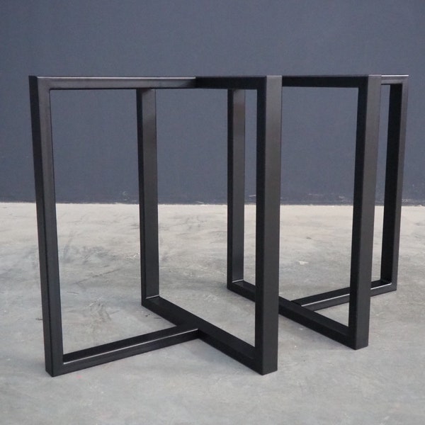 Steel Table Legs – 28" H x 23" W x 16" E | custom height & finish | wood, marble or glass tops | Fast US shipping Since 2013 – BALASAGUN