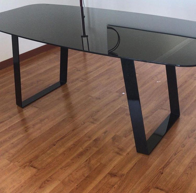 Metal Dining Table Legs Modern Angled Steel Table Base for Etsy