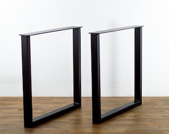Metal Table Legs ,28&quot; Steel Dining Frame Table Legs, Height 25” To 30” Set(2)