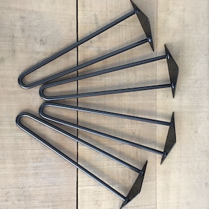 Coffee Table Legs, 12&quot;  Hairpin Table Legs, Height 11” To 15”Set(4)