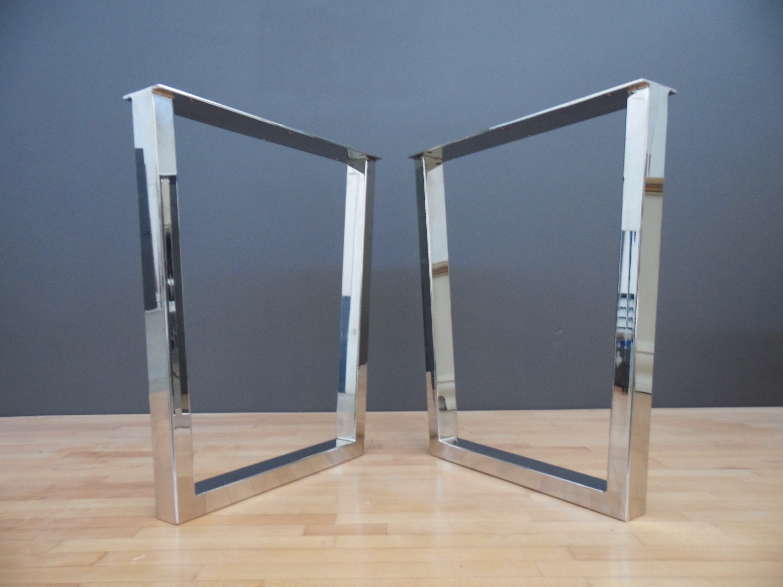 Modern Stainless Steel Dining Table Legs 28'' Etsy