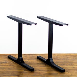 Modern Steel Table Legs – Dining Table Base, W 24" - H 28", Set of 2, BESIK by Balasagun