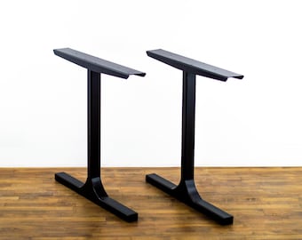 Modern Steel Table Legs – Dining Table Base, W 24" - H 28", Set of 2, BESIK by Balasagun