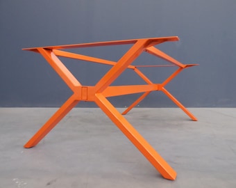 Handcrafted Steel Table Base, Modern Office, Dining, Conference Table Base-UMAY by Balasagun
