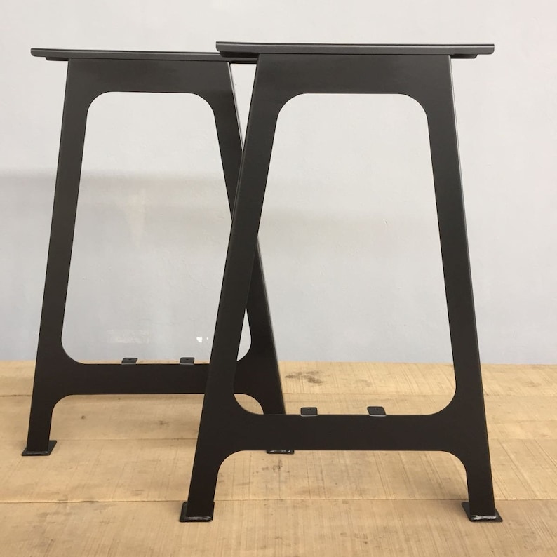 Flat Steel Bar Table Legs , Bar Height A-Frame Table Legs, Height 36" - 40" Set(2) image 3