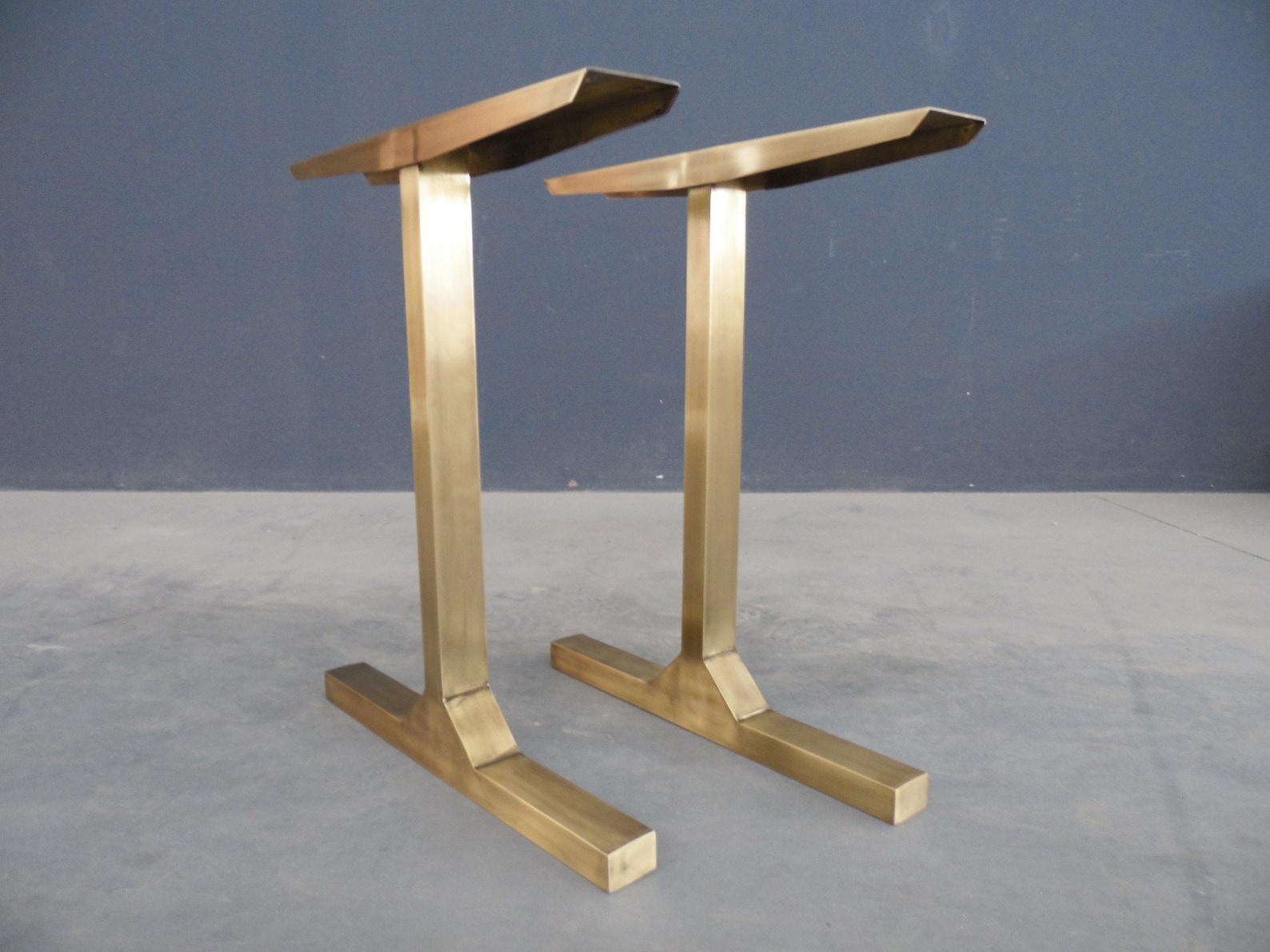Modern Vintage Custom Brass Table Legs 28 BESIK Gold - Etsy