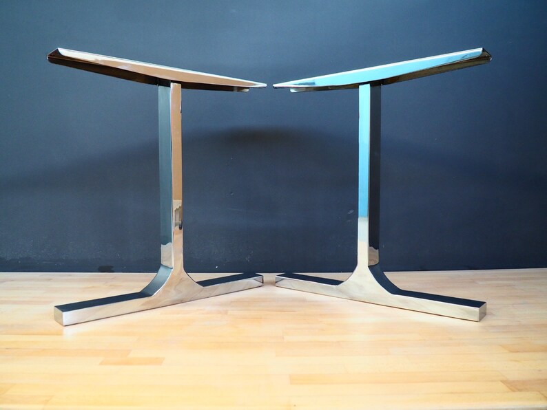 Modern Stainless Steel Dining Table Legs 28 H X Etsy