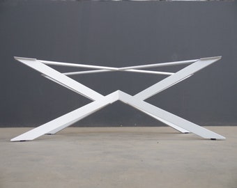 Modern Spider Table Base | Dining Table Base - (28"H x 28” W x 72” L ) - EJDER by Balasagun